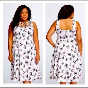 Lattice Front Swing Dress